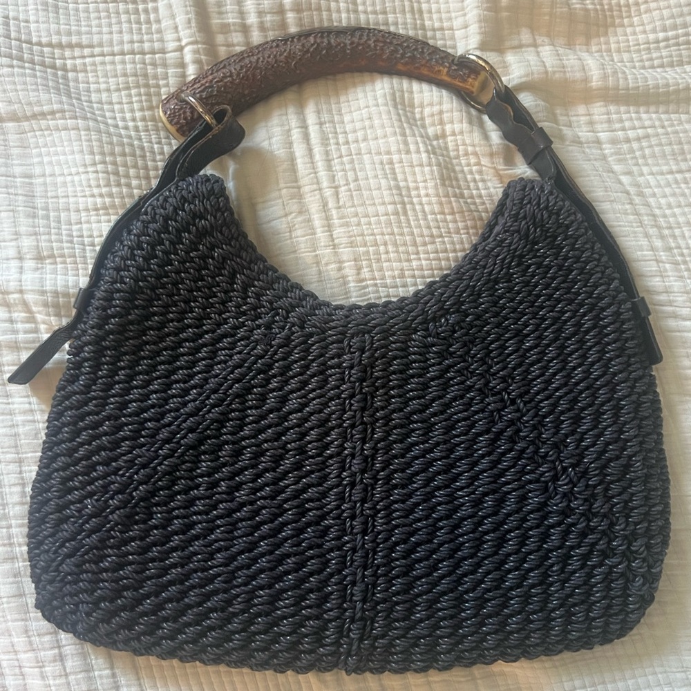 Yves Saint Laurent YSL Mombasa Rafia Bag
